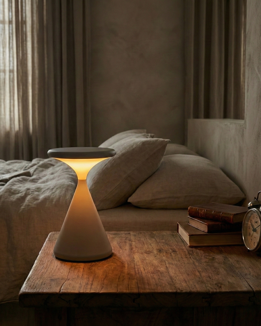 KONI cordless designer table lamp displayed on a designer desk in a Sydney home — DecoHarmonie