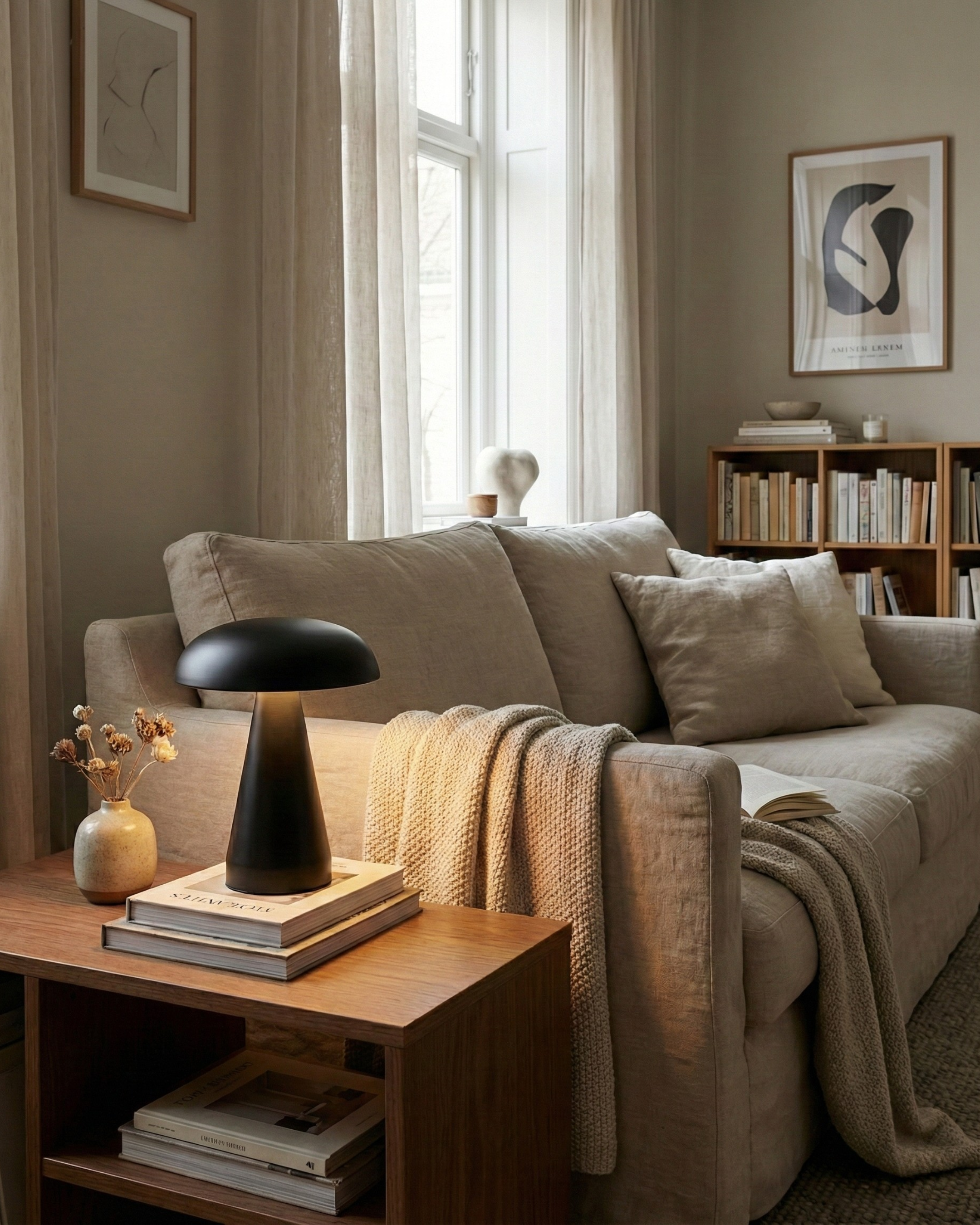 KEMI cordless designer table lamp displayed on a designer desk in a Sydney home — DecoHarmonie