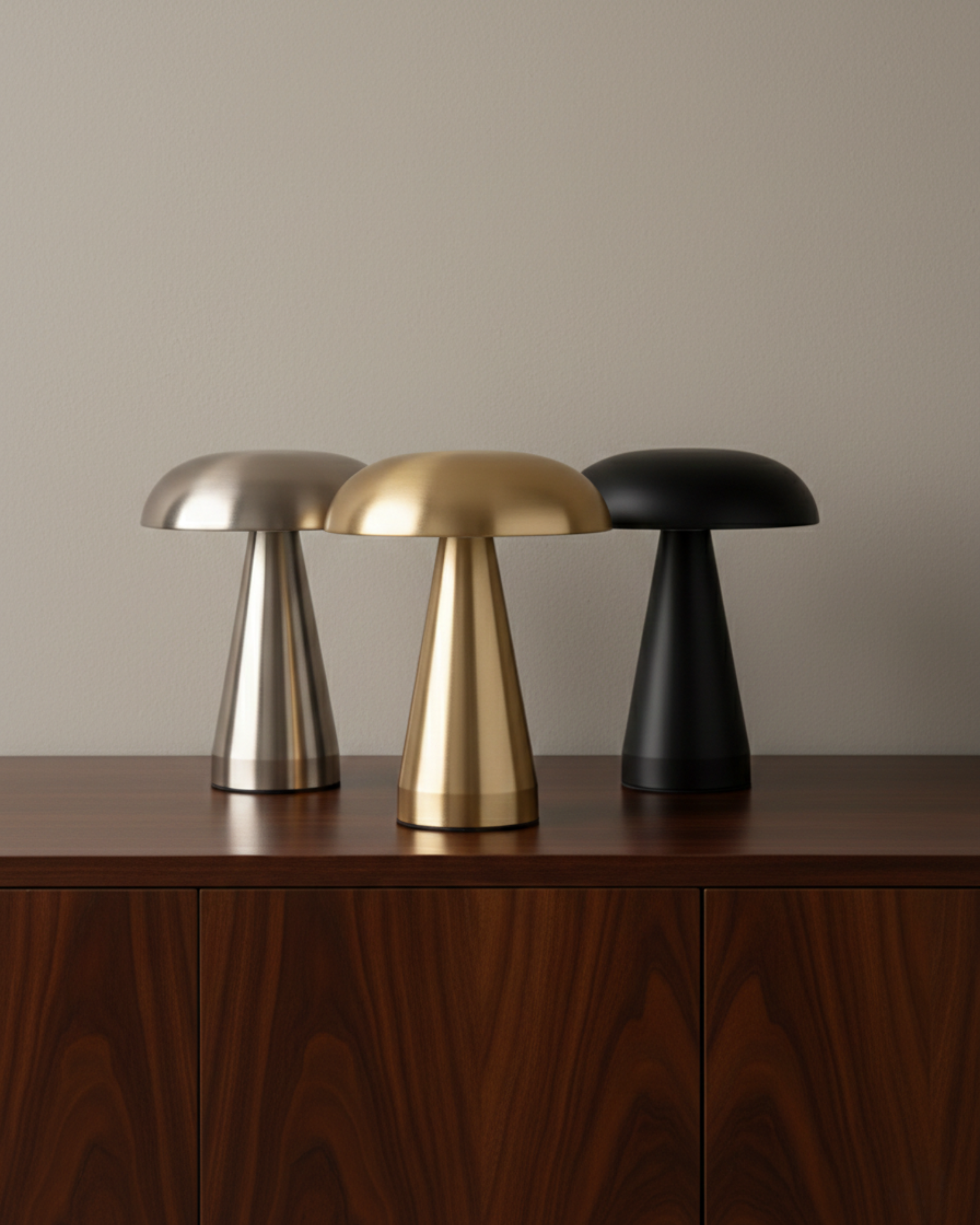 KEMI cordless designer table lamp in a warm, considered living room setting — DecoHarmonie