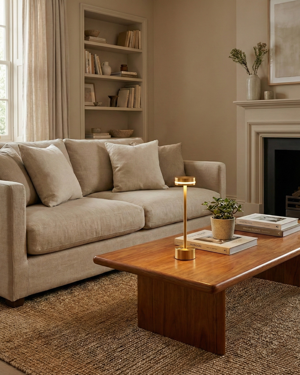 LYSA cordless designer table lamp displayed on a designer desk in a Sydney home — DecoHarmonie