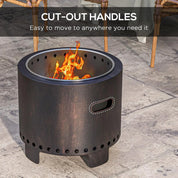 Smokeless Fire Pit Metal Wood-burning, Black