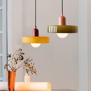 Pendant Light Green Glass Red - MODUSX | Bauhaus Style