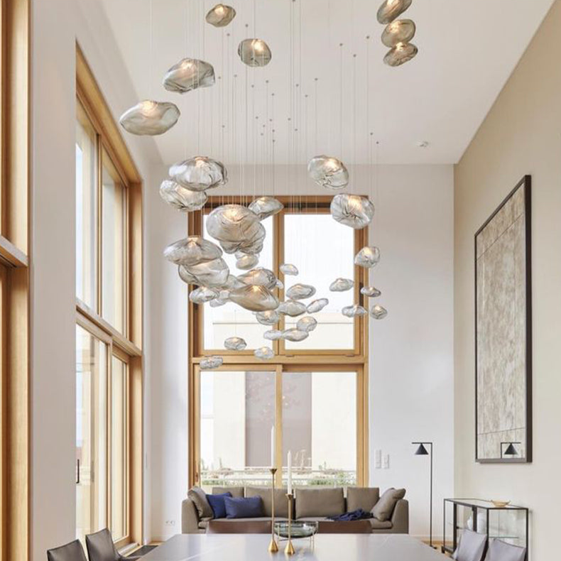 Pendant Light Hand-blown Glass Amber - VIRTUS | Elegance