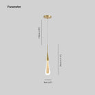 Kristy Suspension Goutte Moderne Métal/Acrylique Doré Salon