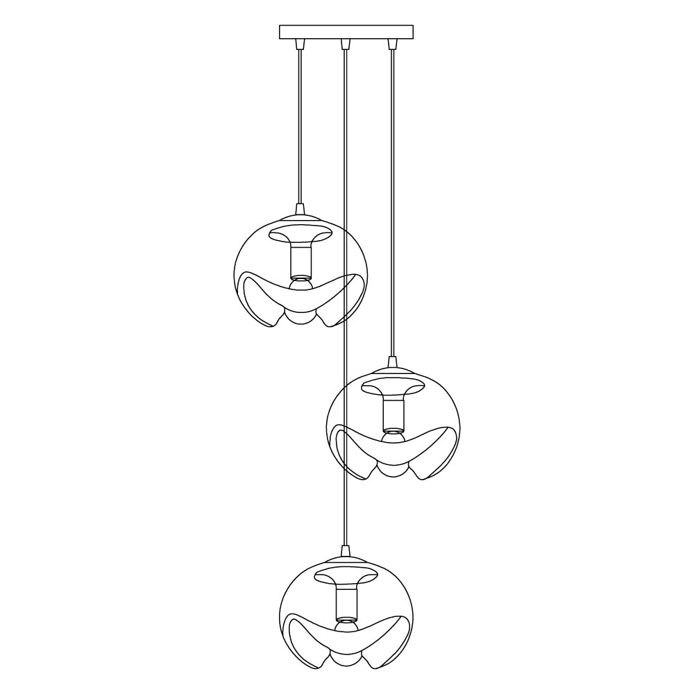Pendant Light Silver Glass - ROBURX | Elegant Lighting