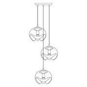 Pendant Light Silver Glass - ROBURX | Elegant Lighting