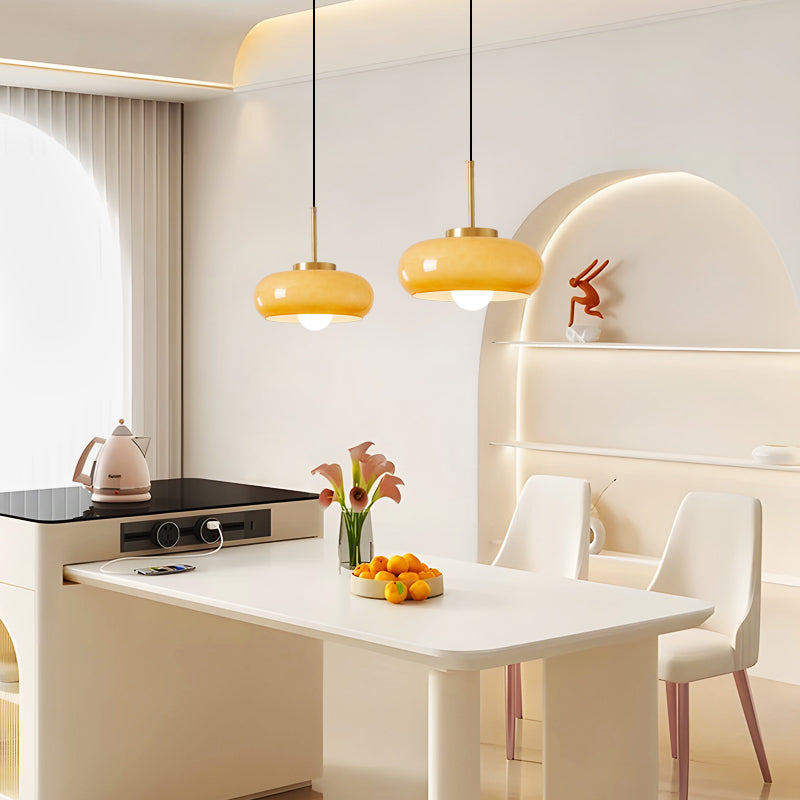 Pendant Light Copper Glass - VECTRA | Elegant Lighting