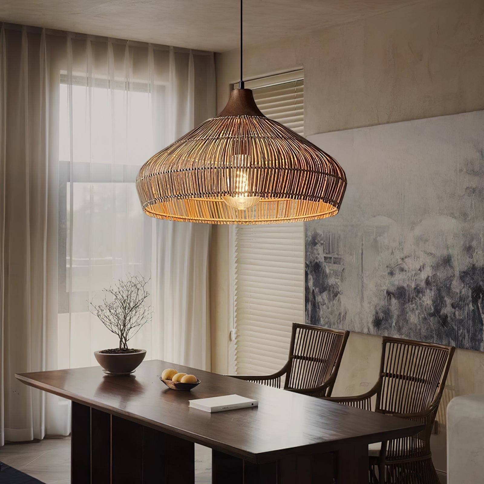 Pendant Light Rattan Handwoven - RHENIX | Cozy Ambiance
