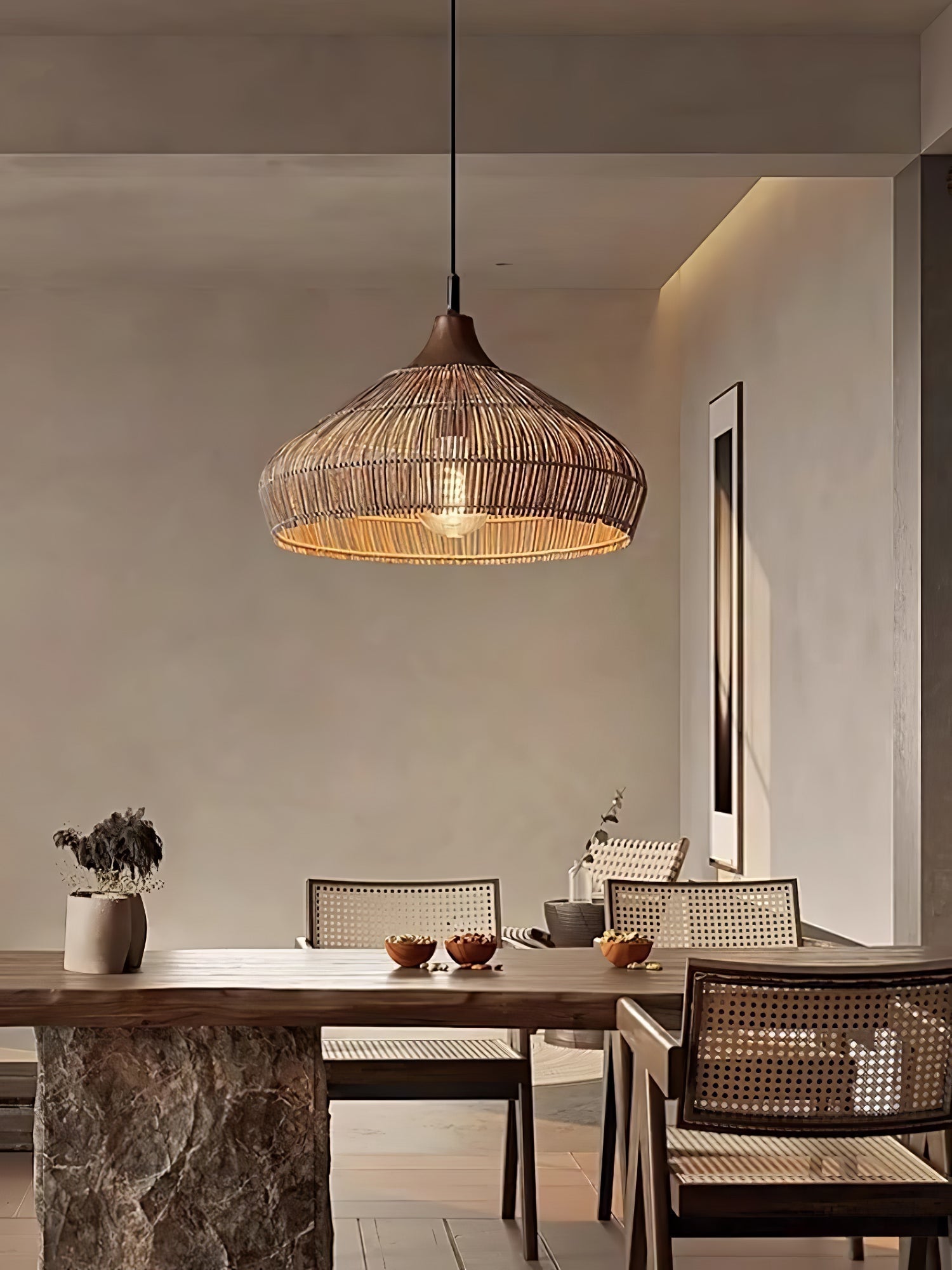 Pendant Light Rattan Handwoven - RHENIX | Cozy Ambiance