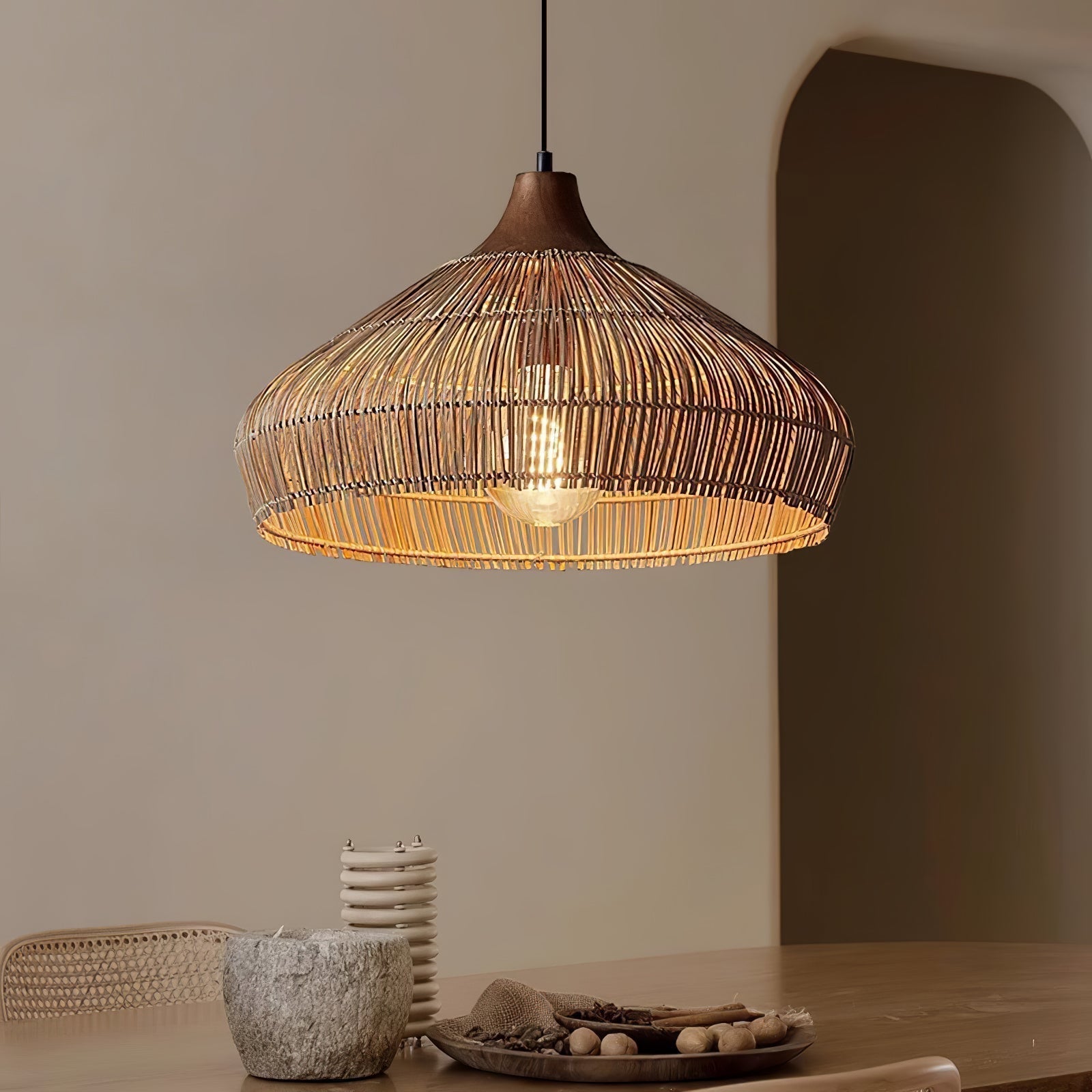 Pendant Light Rattan Handwoven - RHENIX | Cozy Ambiance