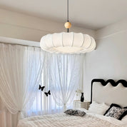 Pendant Light Beige Fabric - Winnie Veil | Serene Lighting