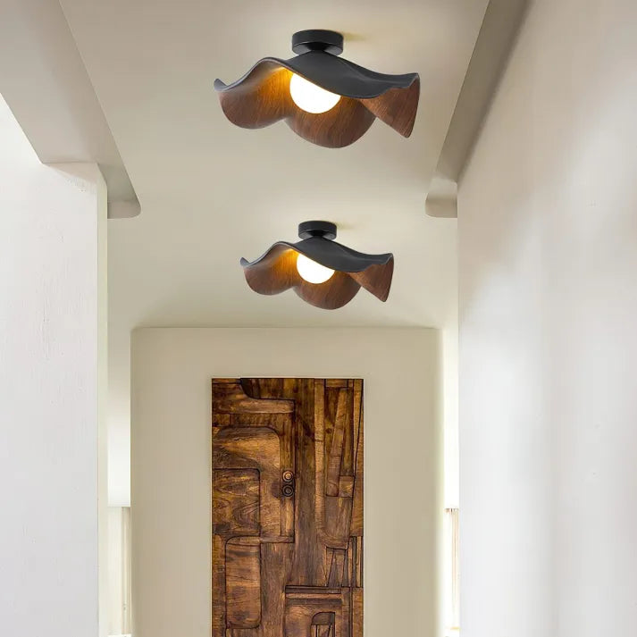 Ceiling Light Lotus Resin Wood - CORTEX | Nordic Elegance