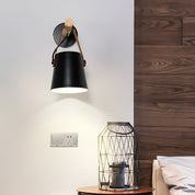Wall Light Wood Leather - LYRAX | Elegant Lighting