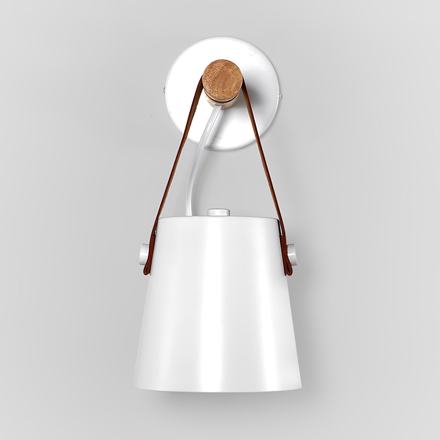 Wall Light Wood Leather - LYRAX | Elegant Lighting