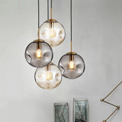 Pendant Light Smoky Gray Glass - OHMEXA | Warm Ambiance