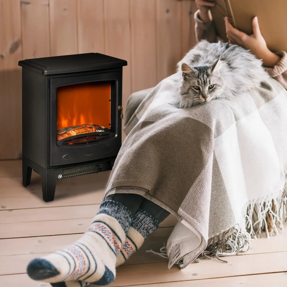 Electric Fireplace – Freestanding, 2 Heat Modes | Warm Ambiance - Image 5