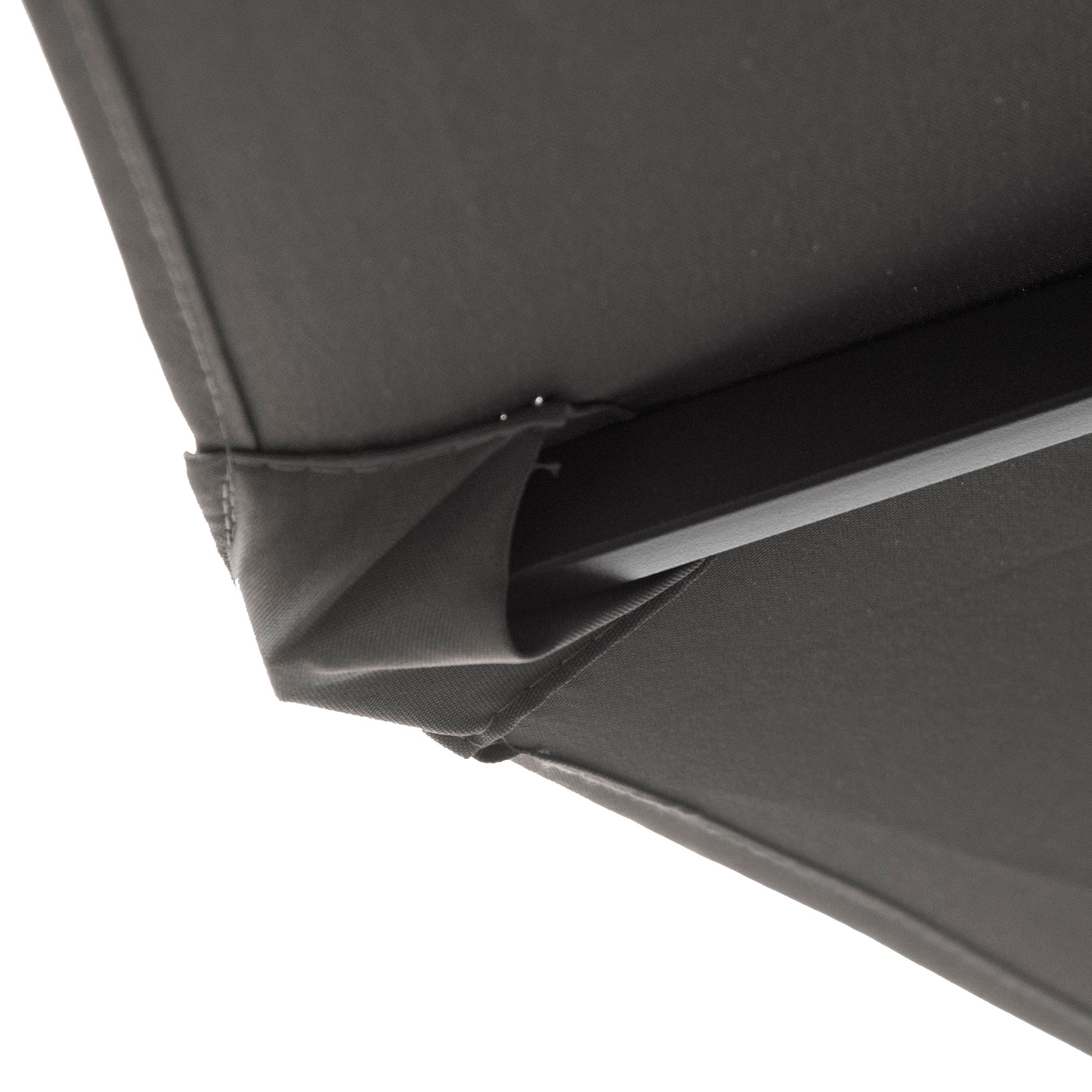 Double-Sided Sun Umbrella Canopy 4.6m Crank Shade with Cross Base, Grey