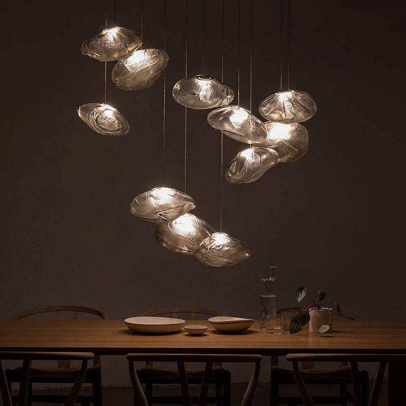 Pendant Light Hand-blown Glass Amber - VIRTUS | Elegance