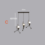 Pendant Light Retro Iron Man Black - SPICAX | Nostalgic Charm