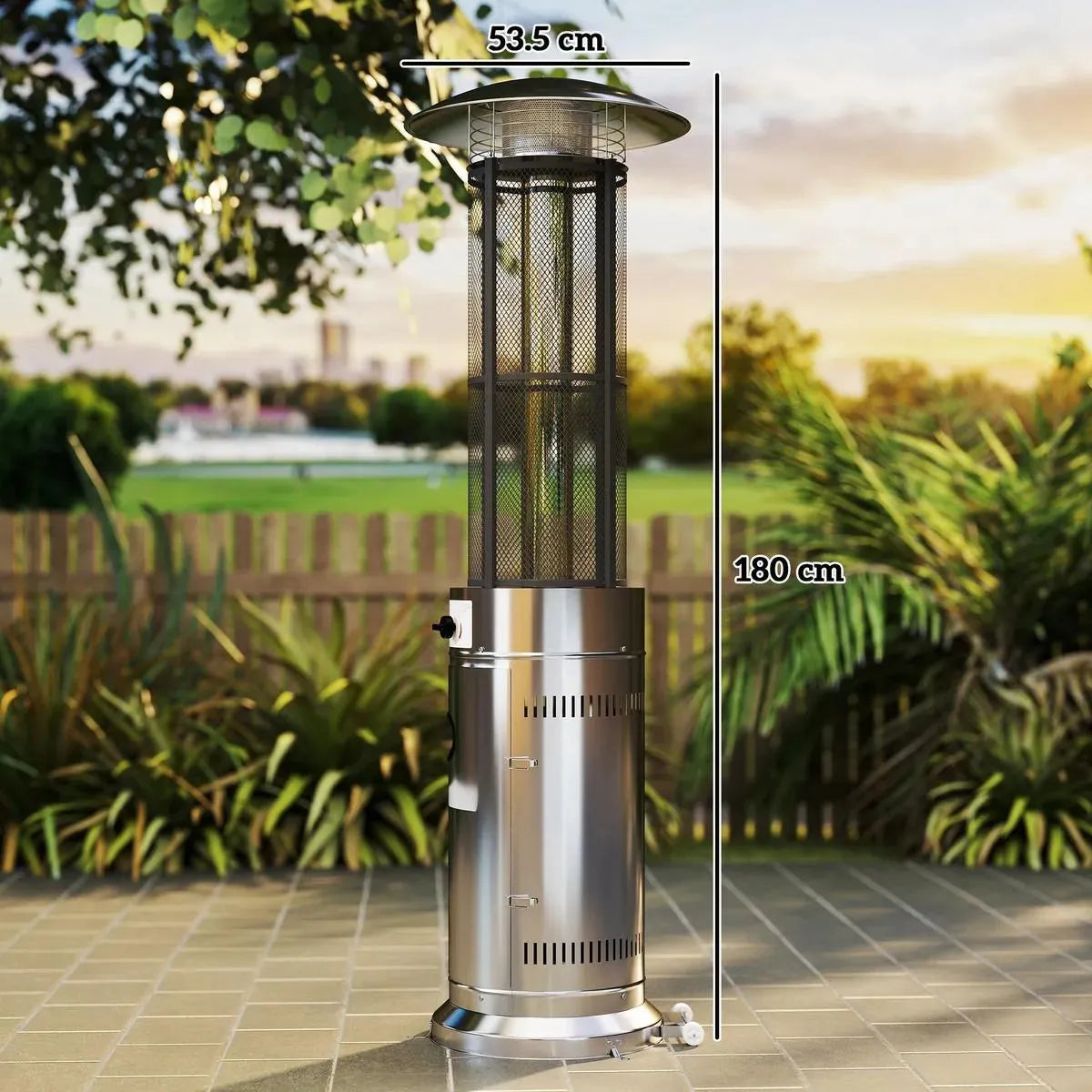 Adjustable Heat Gas Patio Heater 11kW Outdoor Freestanding Heater