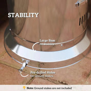 Adjustable Heat Gas Patio Heater 11kW Outdoor Freestanding Heater