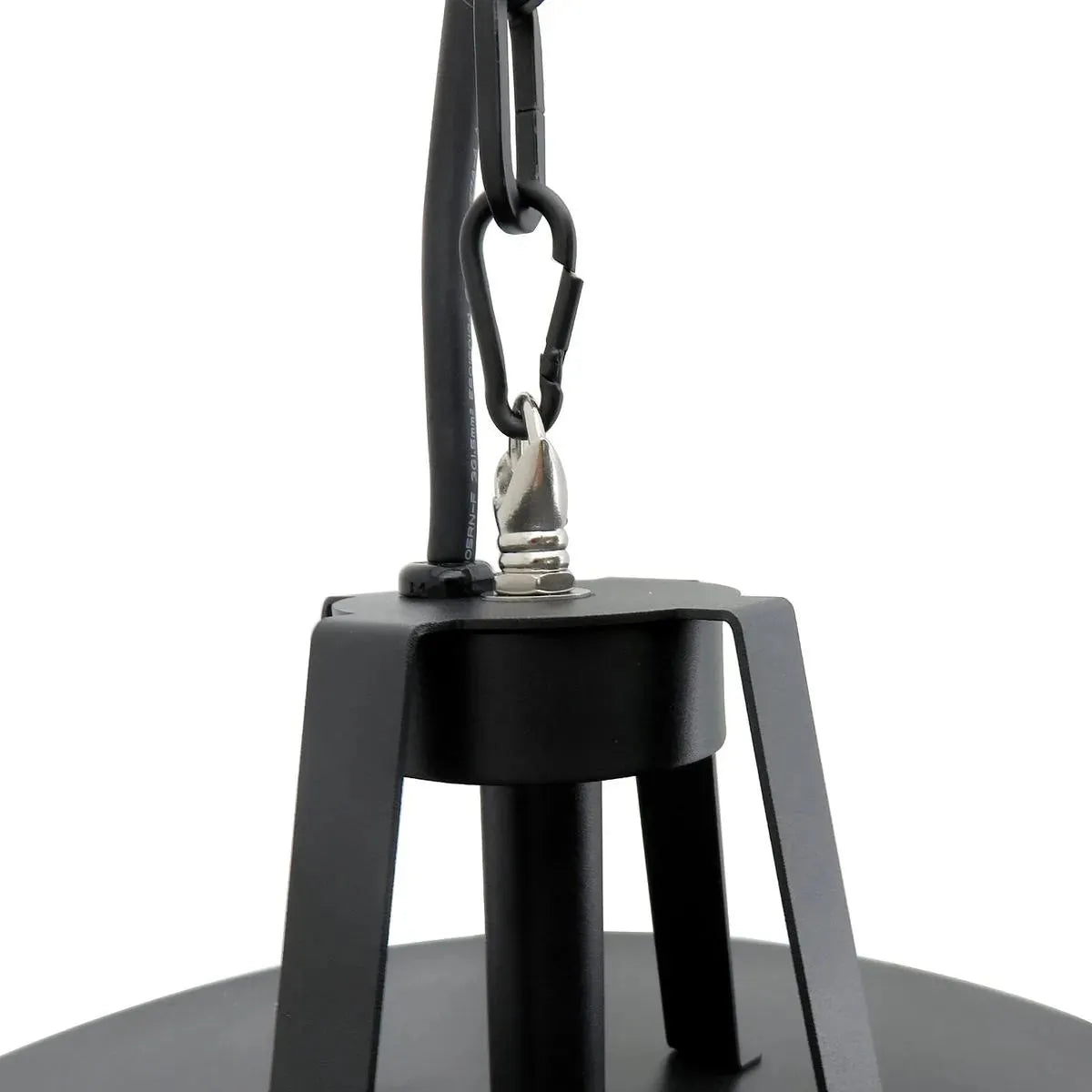 Adjustable Power Infrared Halogen Electric Patio Light Heater 1000/2500W Ceiling Hanging Mount, Black