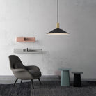 Carin Suspension Moderne LED Acrylique/Métal, Noir/Blanc/Or, Salon