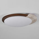 Zaid Vintage Rond Acrylique Bois Plafonnier Chambre à Coucher Salon