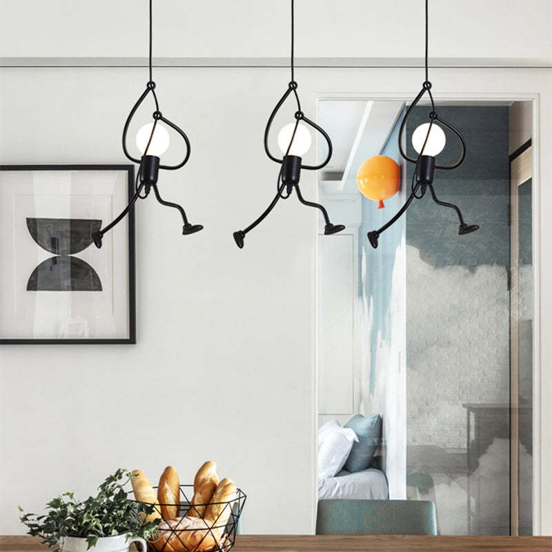Pendant Light Retro Iron Man Black - SPICAX | Nostalgic Charm
