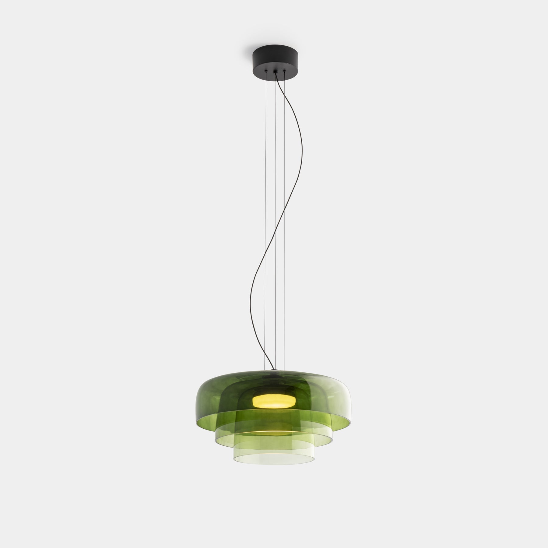 Pendant Light Glass Grey - TELUMX | Warm Ambiance