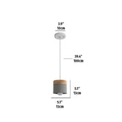 Pendant Light Wood Metal - SPECTRA | Warm Glow