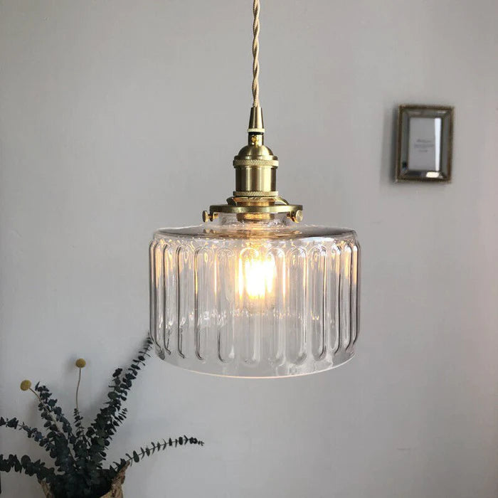 Pendant Light Green Glass - SAIPHX | Vintage Elegance