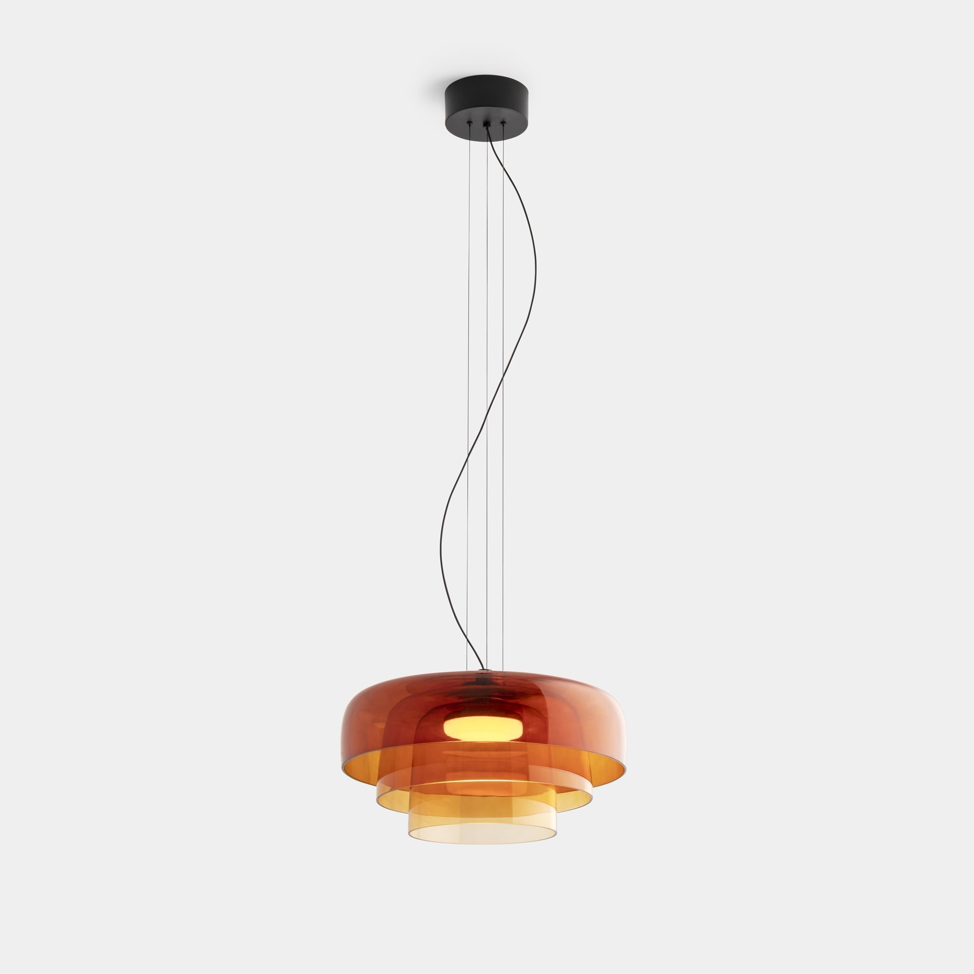 Pendant Light Glass Grey - TELUMX | Warm Ambiance
