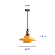 Pendant Light Beige Glass Medieval - VOLTIS | Elegant