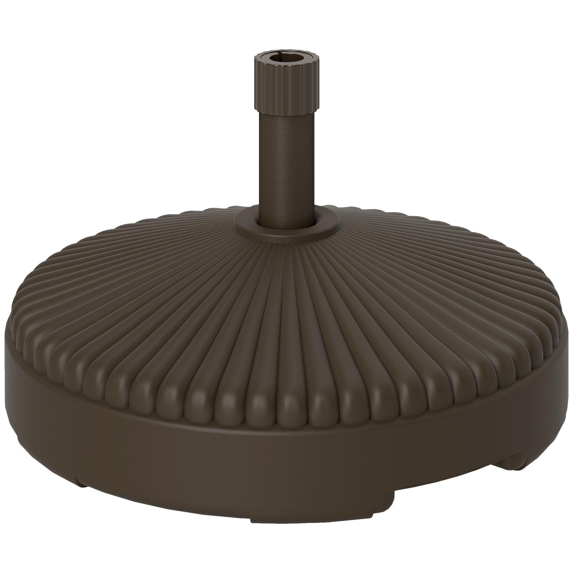 Garden Parasol Base Holder 28kg Sand Filled 23kg Water Filled Outdoor Umbrella Stand Weight, Brown