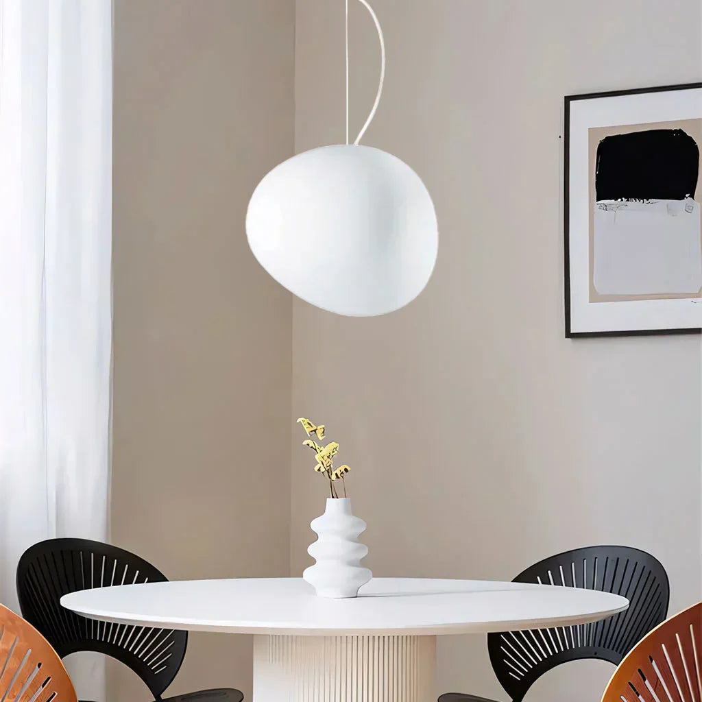 Pendant Light White Glass - RHOMBUS | Warm Ambiance