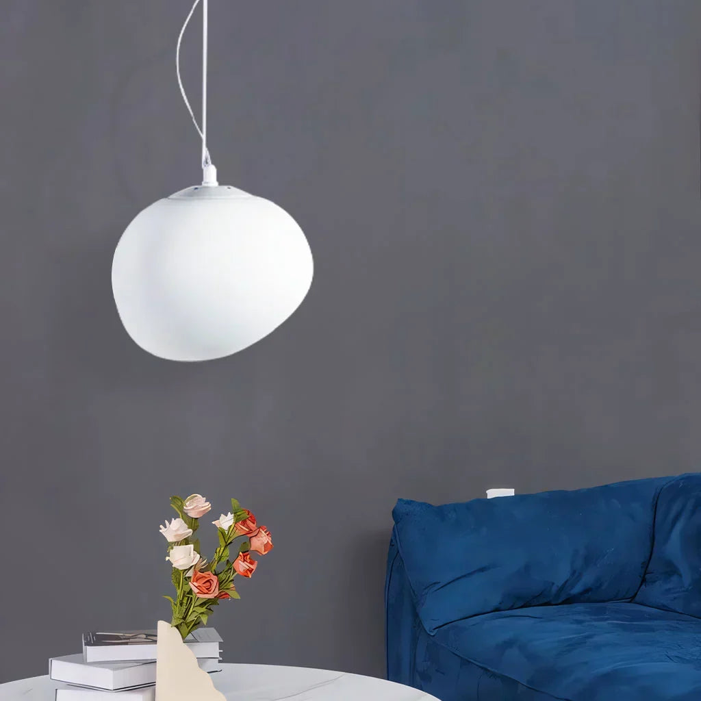 Pendant Light White Glass - RHOMBUS | Warm Ambiance