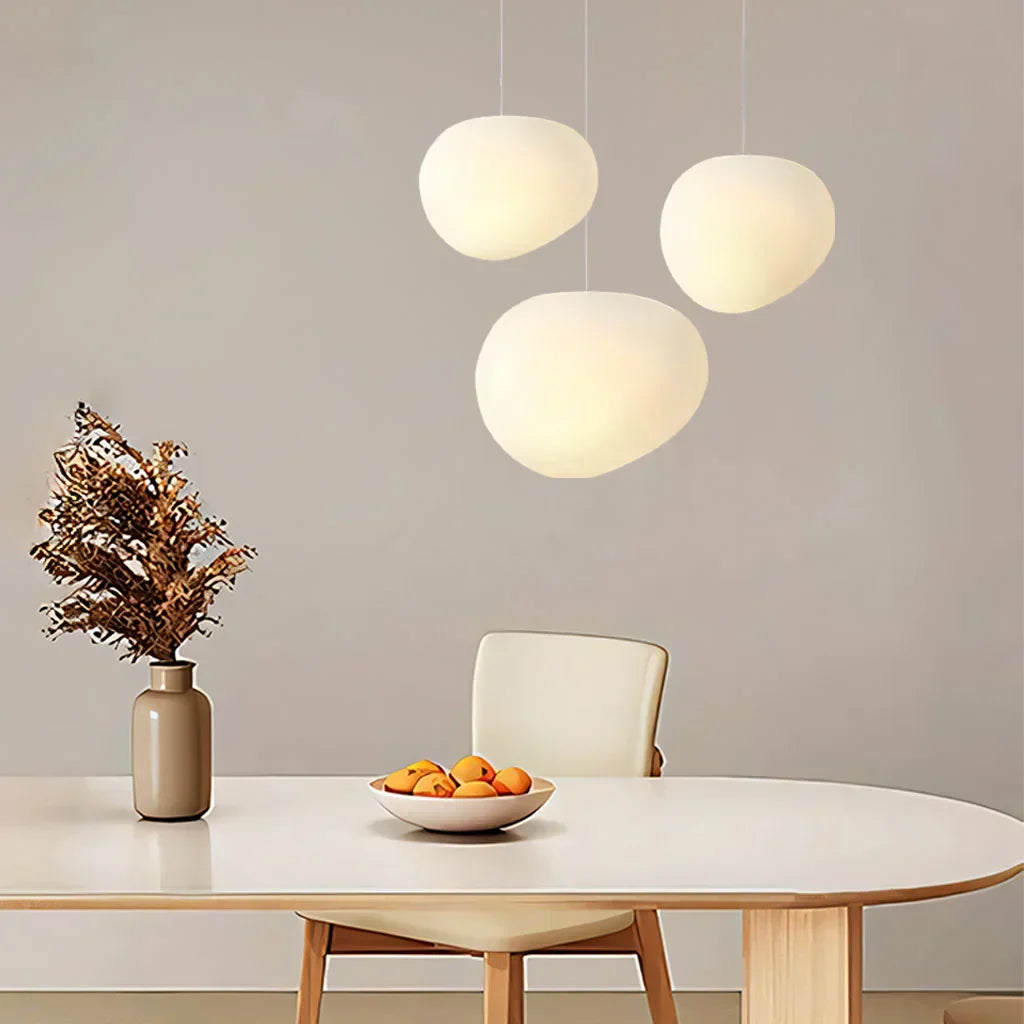 Pendant Light White Glass - RHOMBUS | Warm Ambiance