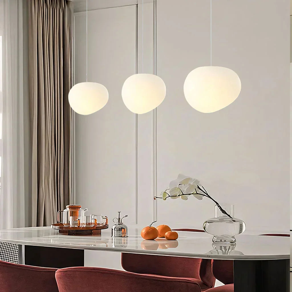 Pendant Light White Glass - RHOMBUS | Warm Ambiance
