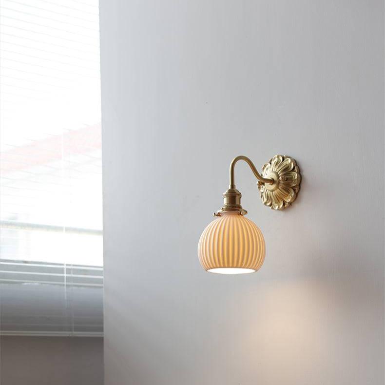 Wall Light Brass Ceramic - NEXIL | Elegant Lighting