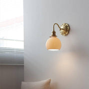 Wall Light Brass Ceramic - NEXIL | Elegant Lighting