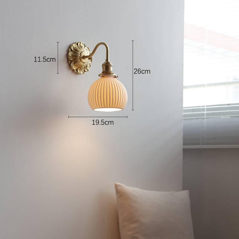 Wall Light Brass Ceramic - NEXIL | Elegant Lighting