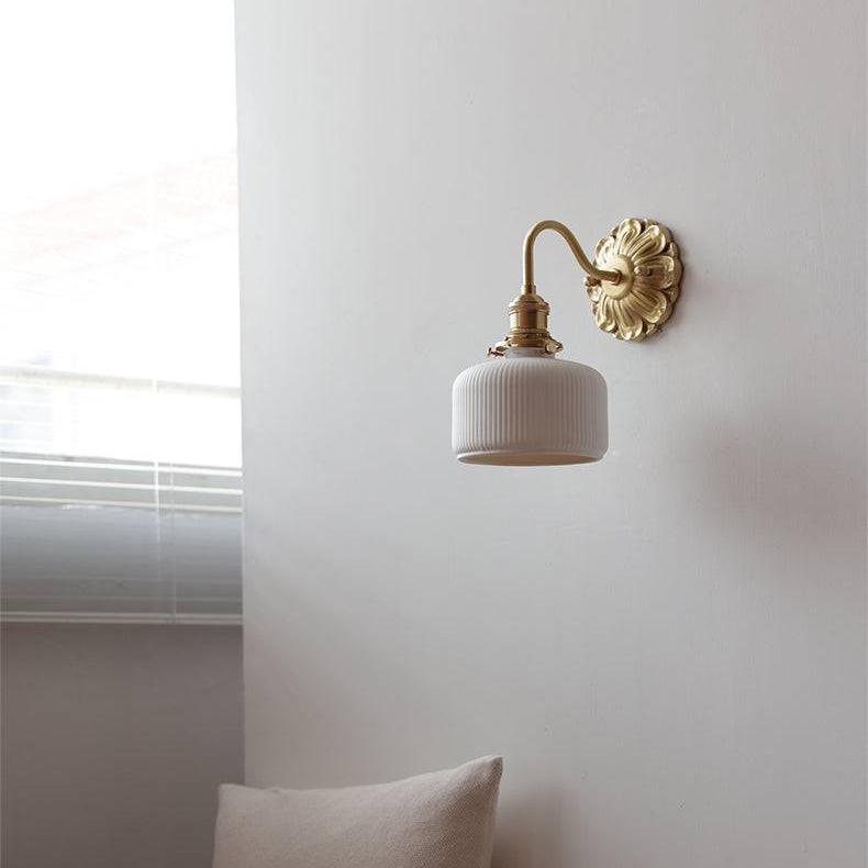 Wall Light Brass Ceramic - NEXIL | Elegant Lighting