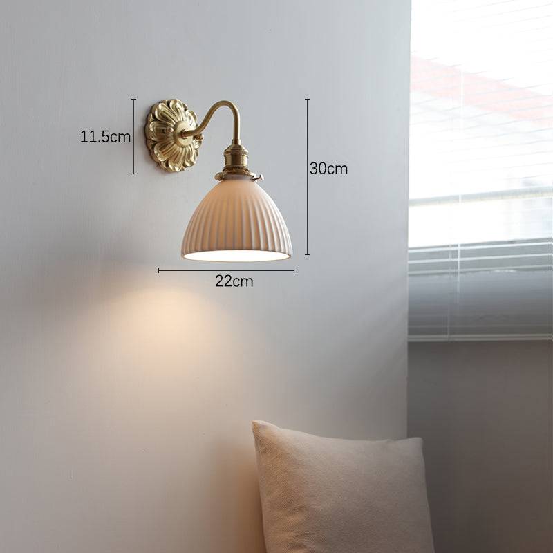 Wall Light Brass Ceramic - NEXIL | Elegant Lighting