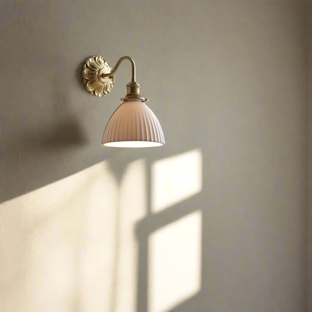 Wall Light Brass Ceramic - NEXIL | Elegant Lighting