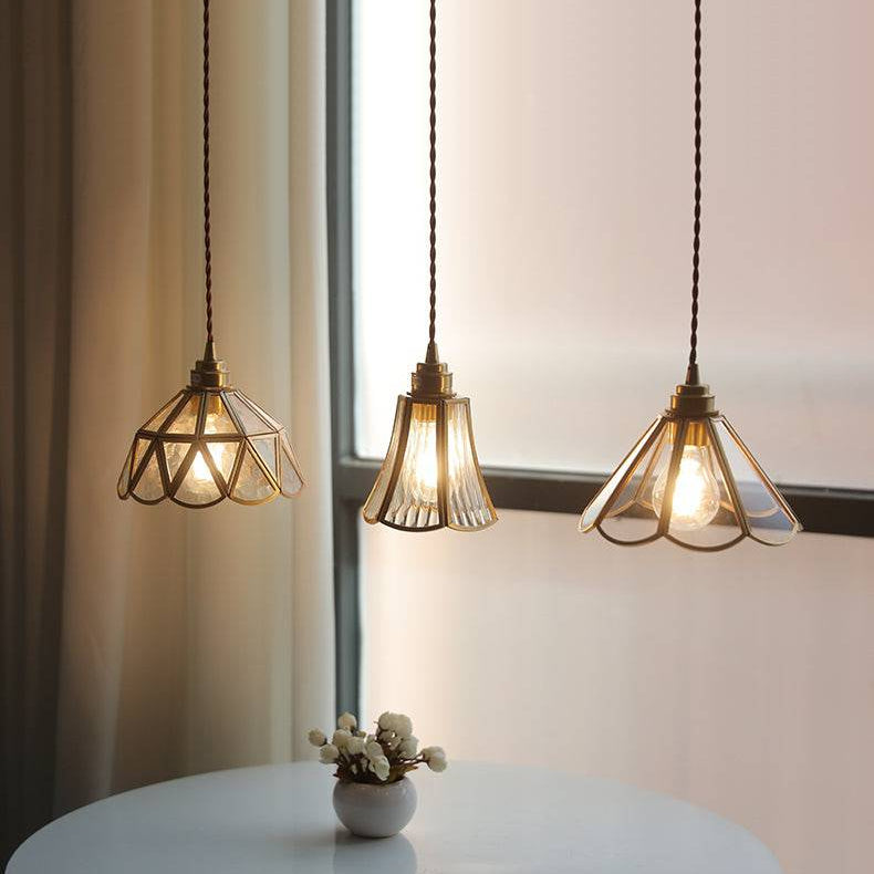 Pendant Light Brass Glass - OCULUS | Elegance