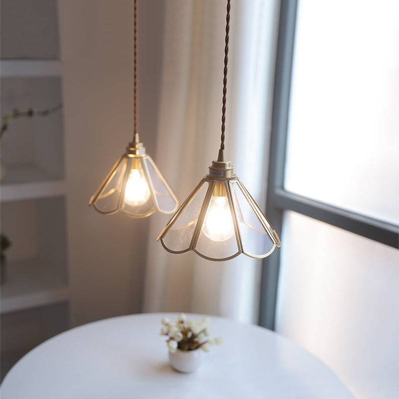 Pendant Light Brass Glass - OCULUS | Elegance