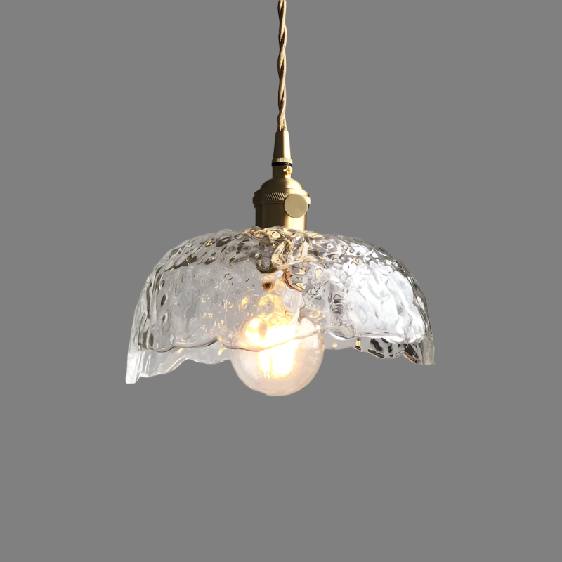 Pendant Light Brass Glass - ZORION | Elegant Lighting