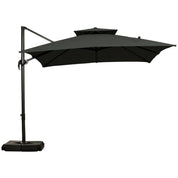 Cantilever Parasol 360° Rotation Angle Adjustment Outdoor Market Garden Umbrella, Dark Grey