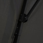 Cantilever Parasol 360° Rotation Angle Adjustment Outdoor Market Garden Umbrella, Dark Grey